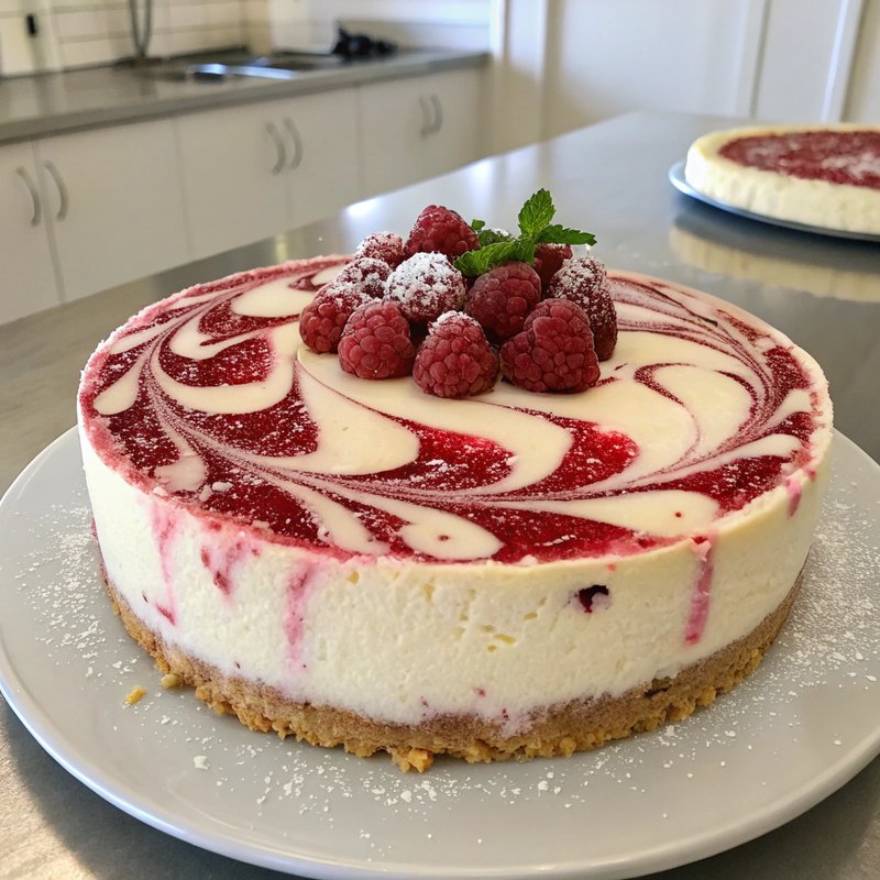 White Chocolate Raspberry Cheesecake