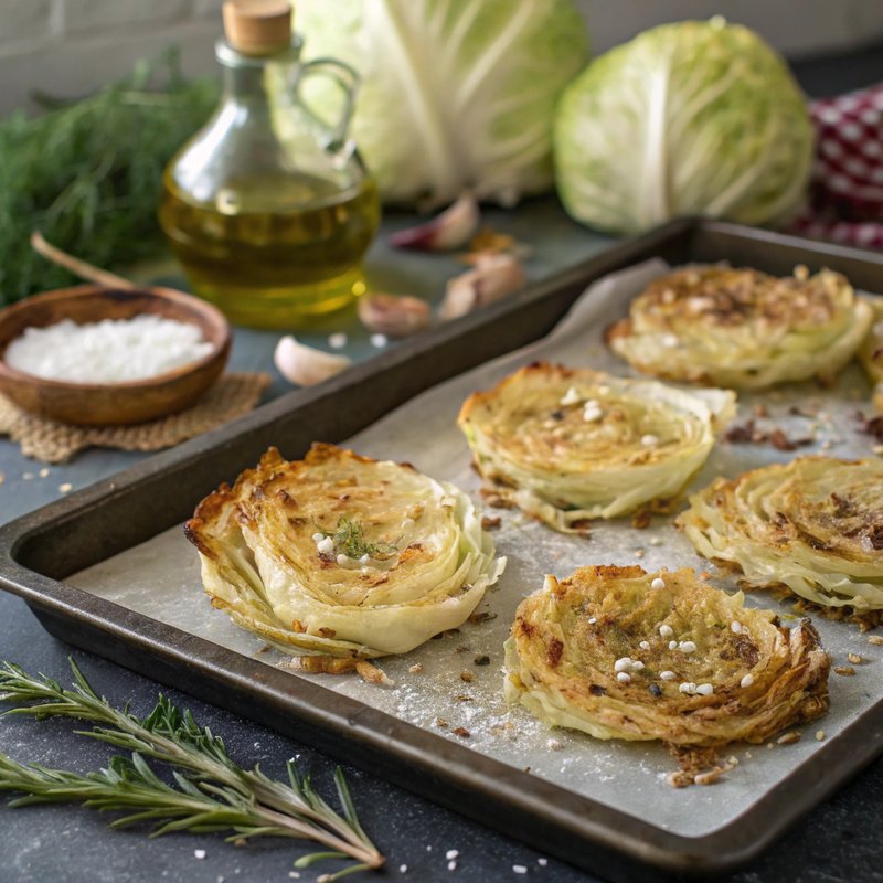 Crispy Garlic and Herb Cabbage Chips