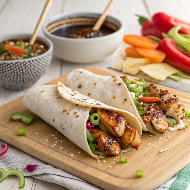 Japanese Yakitori Chicken Wraps