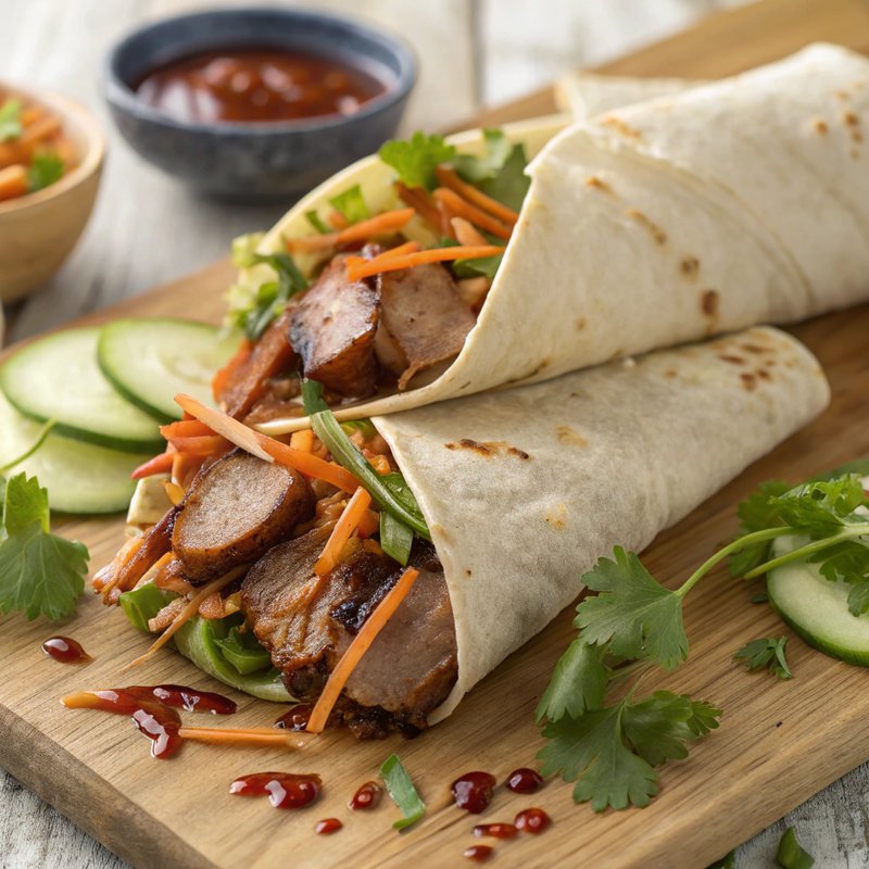 Chinese Char Siu Pork Wraps