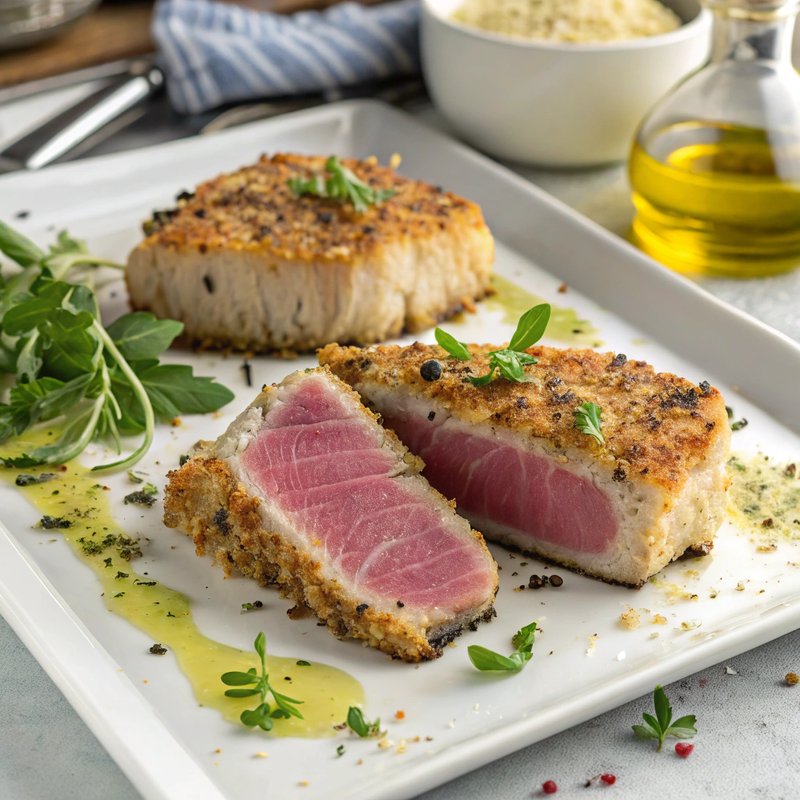 Parmesan Crusted Tuna Steaks