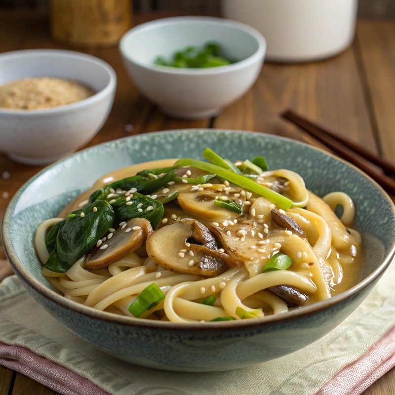 Udon with Creamy Soy Milk Sauce