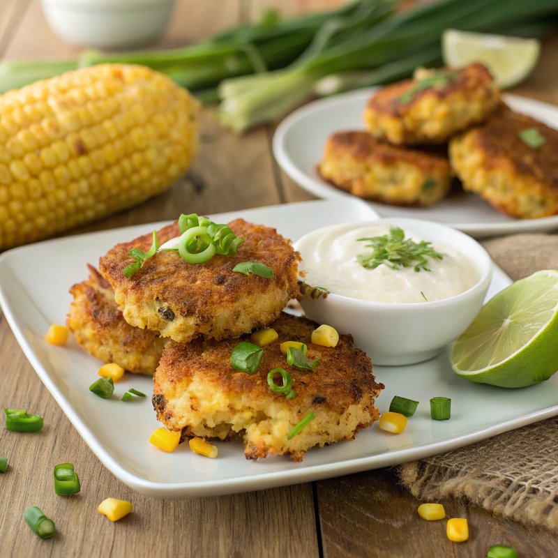 Crispy Crab and Corn Fritters