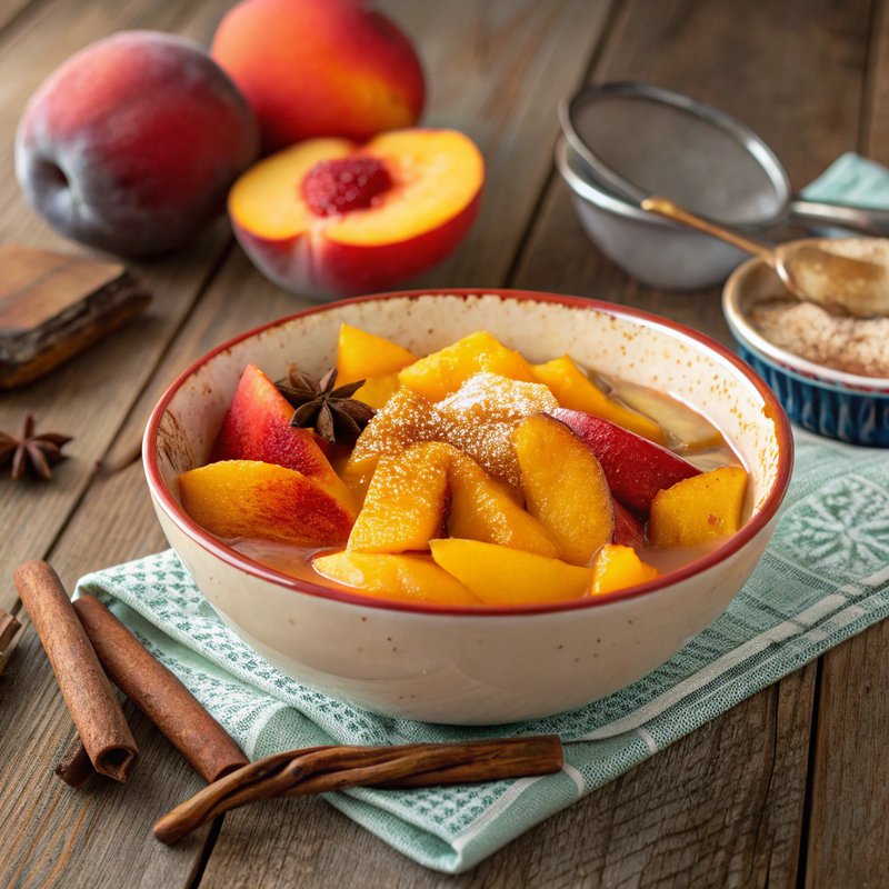 Summer Delight Peach and Mango Compote