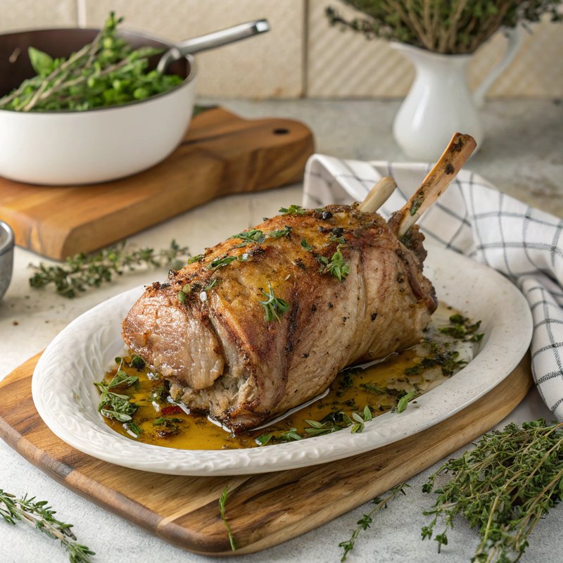 Thyme and Rosemary Roasted Lamb