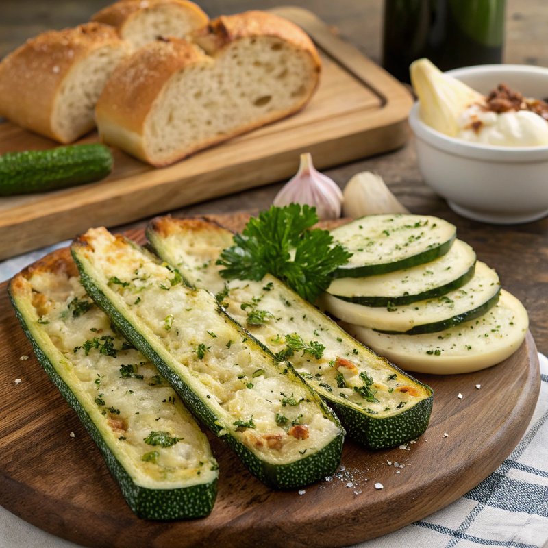Zucchini and Garlic Bread