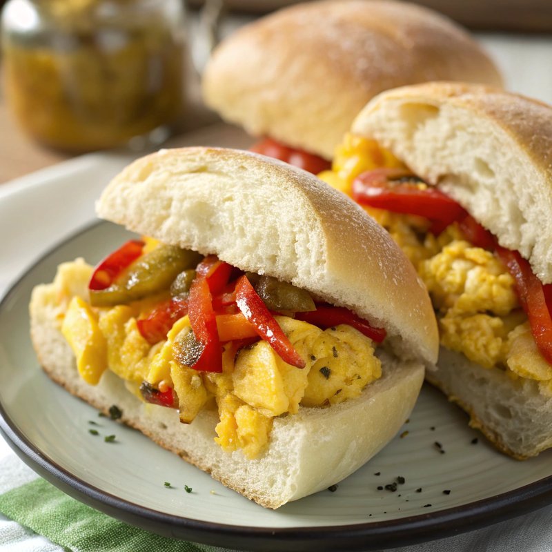 Pepper and Egg Sandwich
