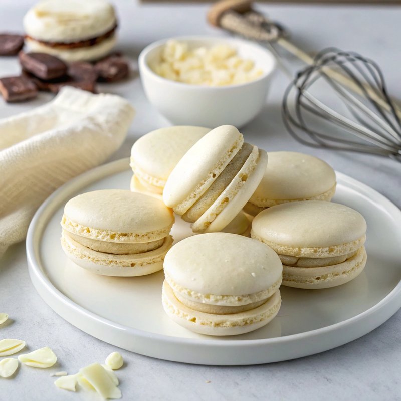 Decadent White Chocolate Macarons