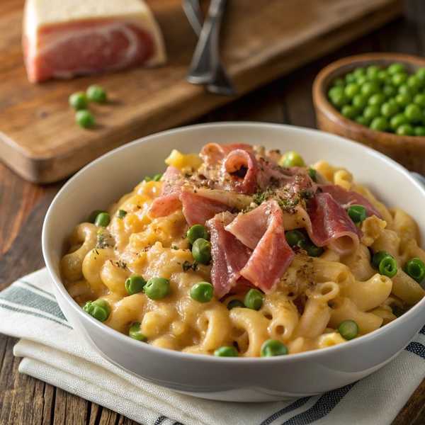 Prosciutto and Pea Mac and Cheese
