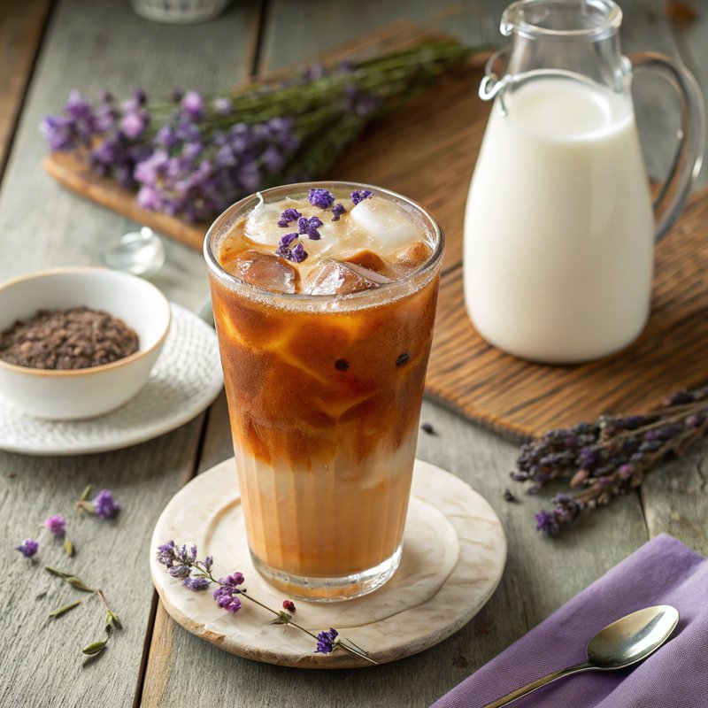 Rooibos and Lavender Iced Tea Latte