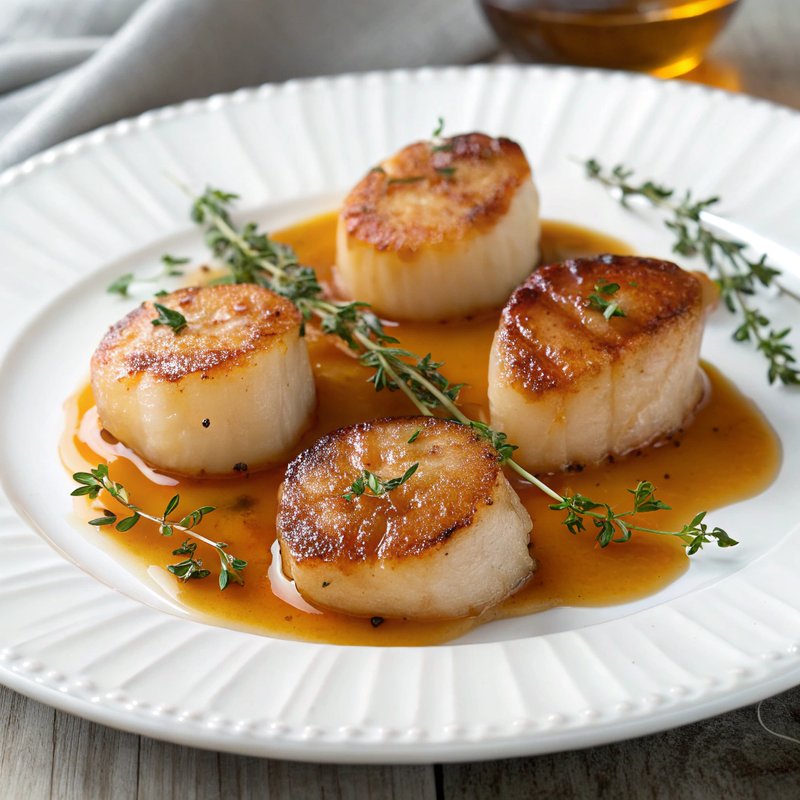 Seared Scallops with Vermont Cider Reduction