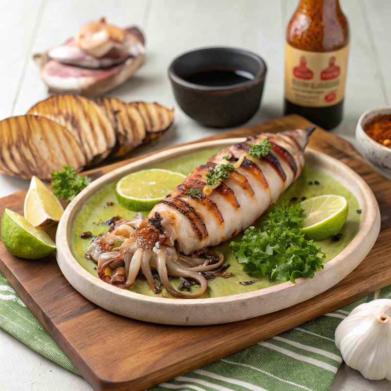 Inihaw Na Pusit (Filipino Grilled Squid)