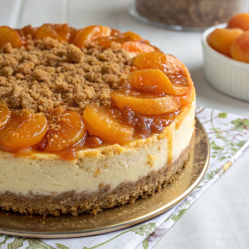 Apricot Crisp Cheesecake