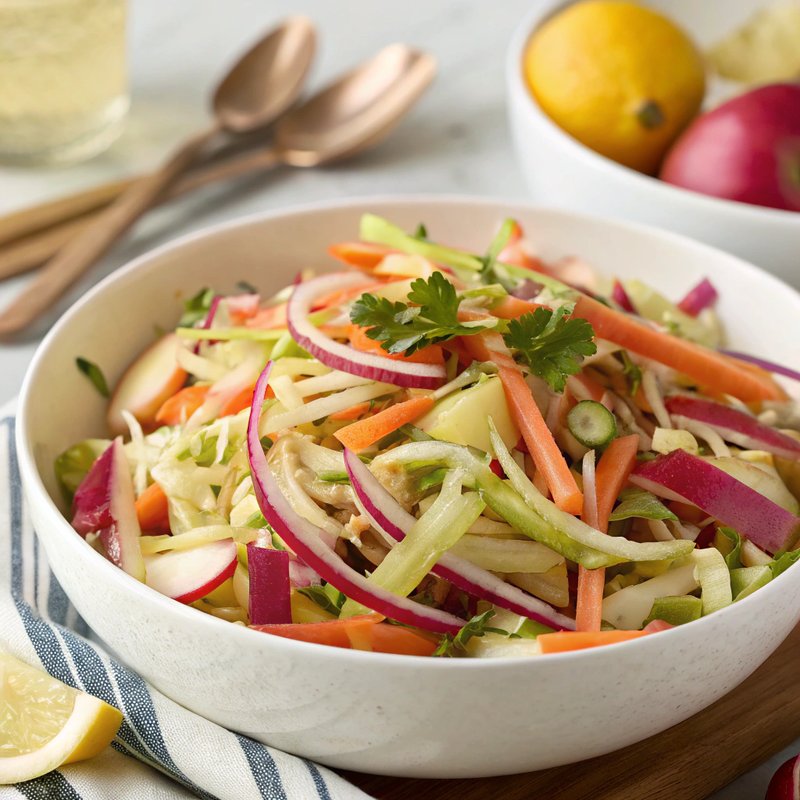 Rhubarb and Apple Slaw