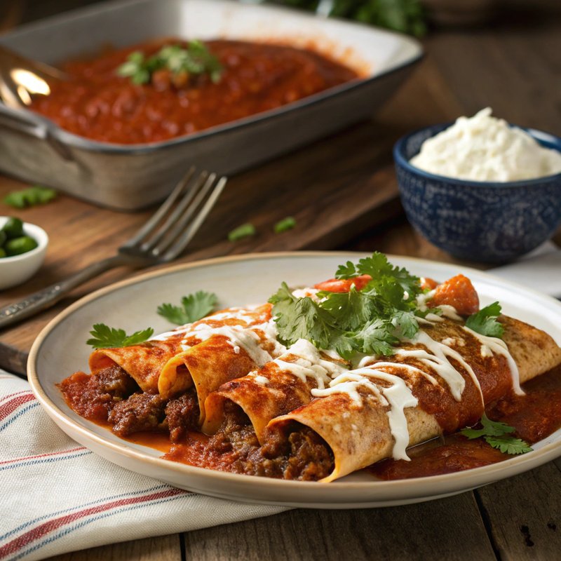Enchiladas de Carne Asada