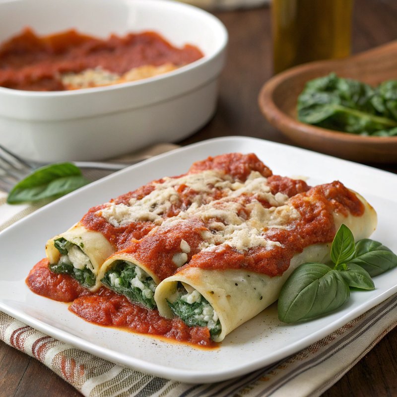 Spinach and Ricotta Cannelloni