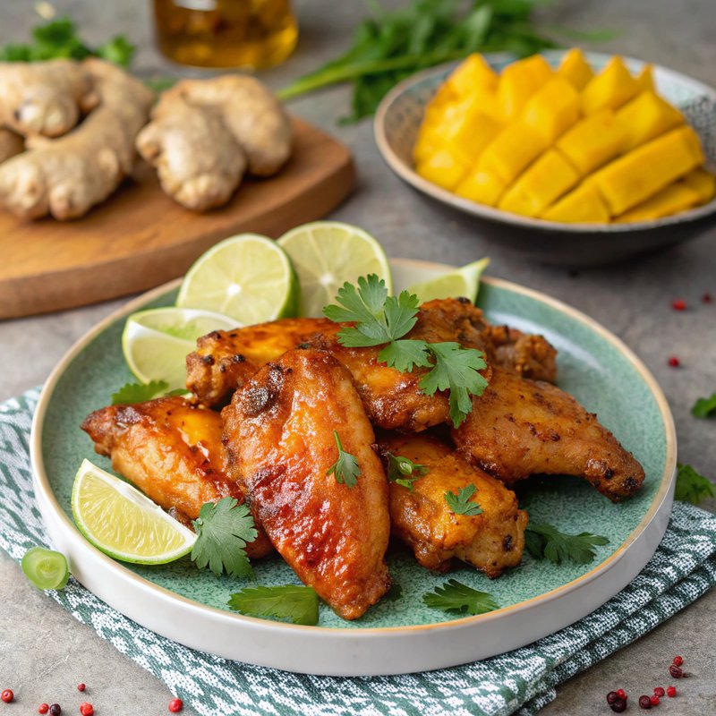 Mango and Ginger Glazed Chicken Wings