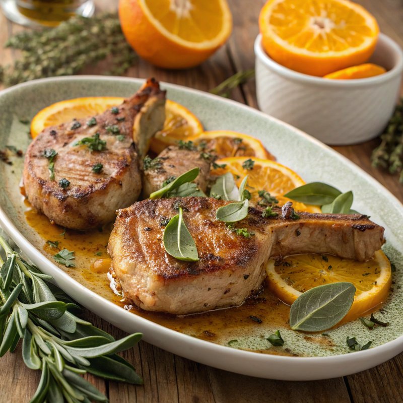 Orange and Sage Pork Chops