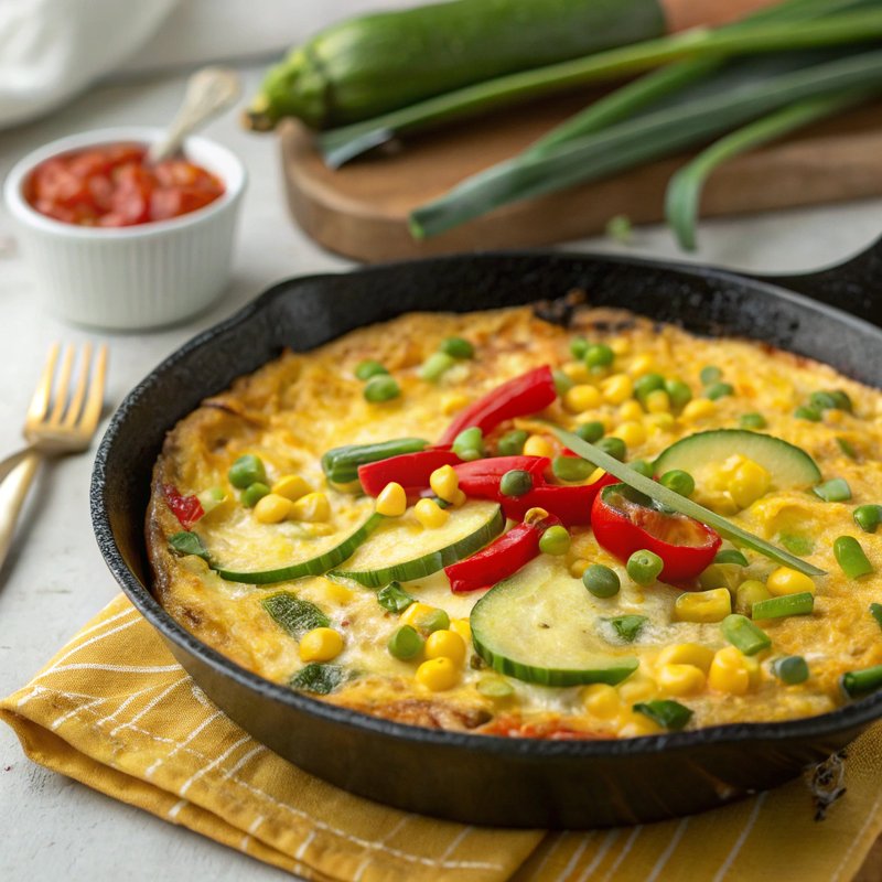 Corn and Zucchini Frittata