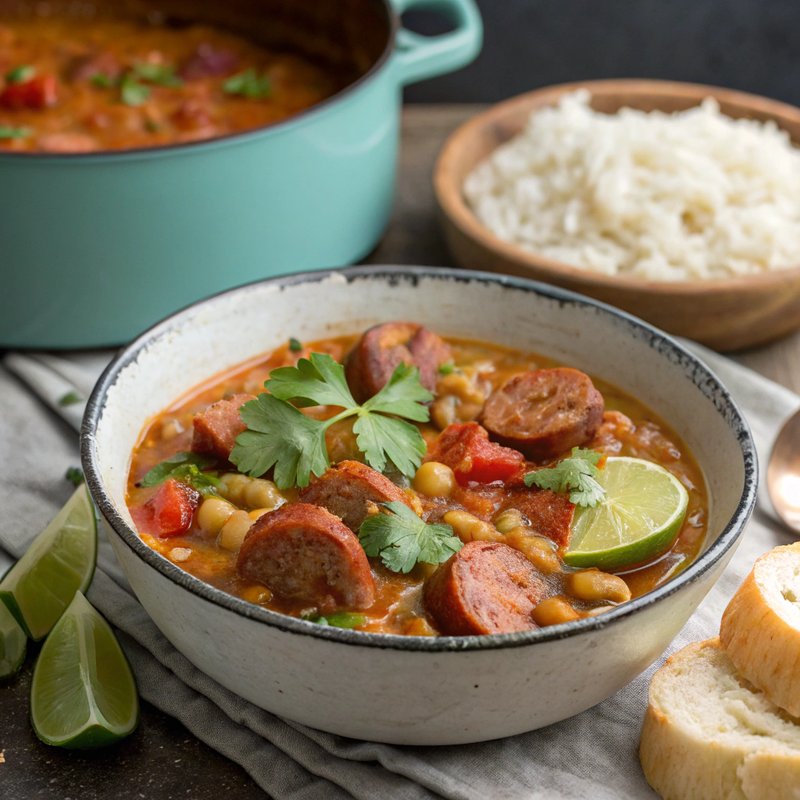 Fava Bean and Chorizo Stew