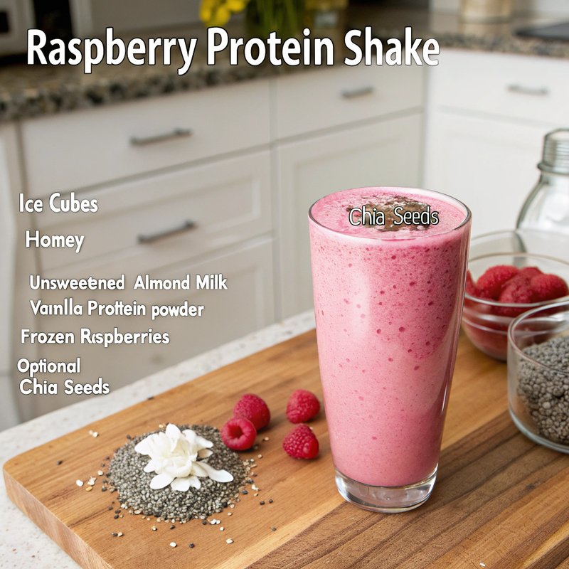 Delicious Raspberry Protein Shake