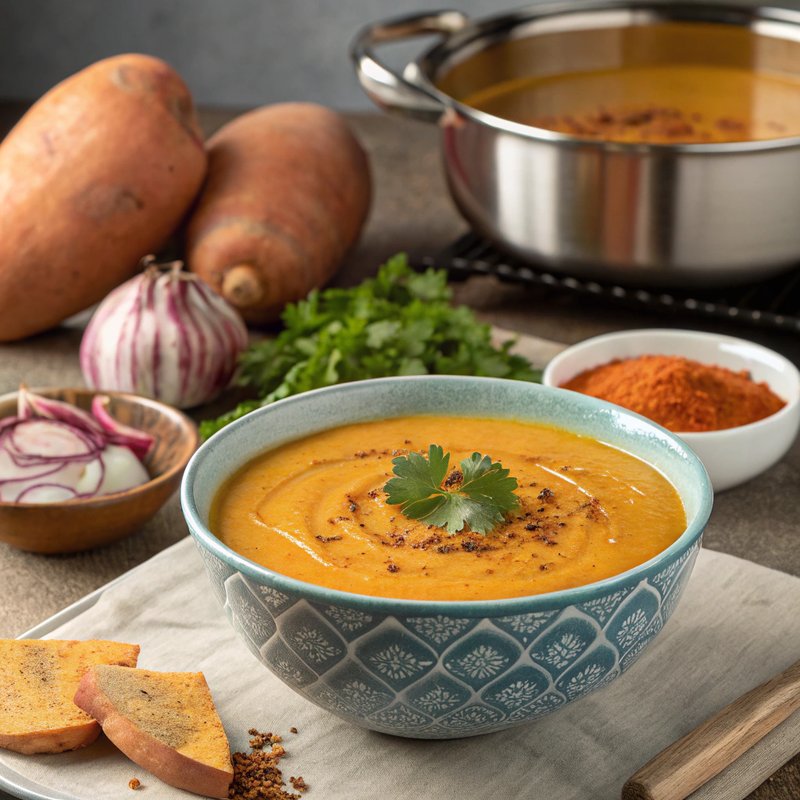Velvety Sweet Potato Soup with a Hint of Spice