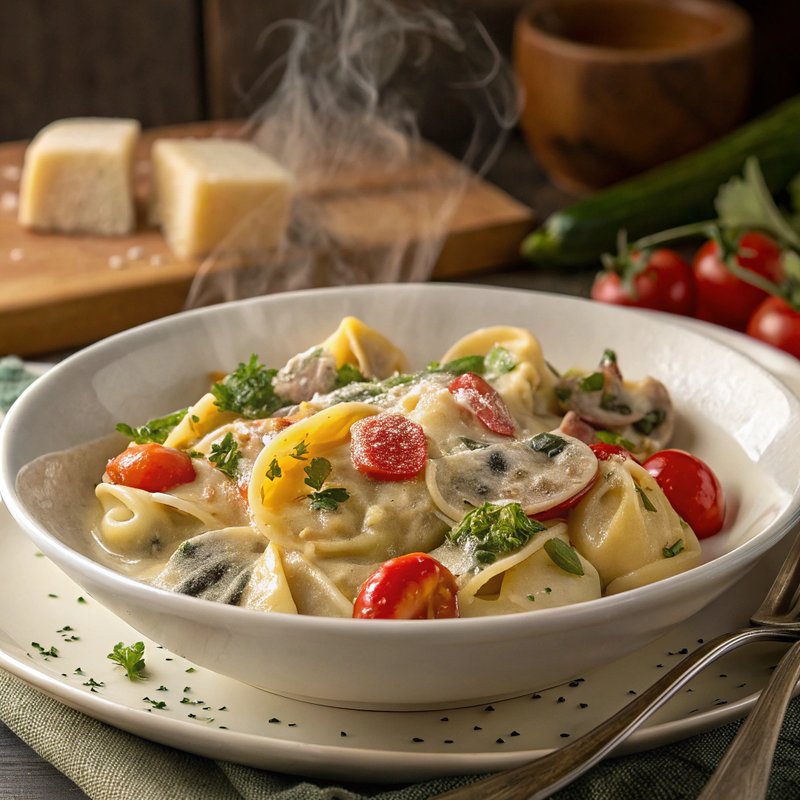 Creamy Vegetable Tortellini