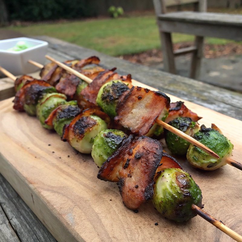 Smoky Bacon and Brussels Sprout Skewers