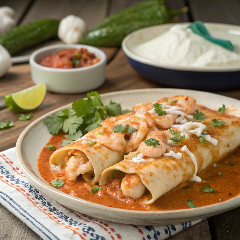 Seafood Enchiladas