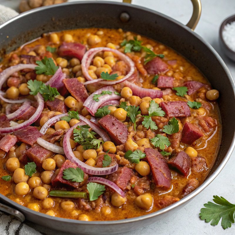 Pastrami and Chickpea Curry