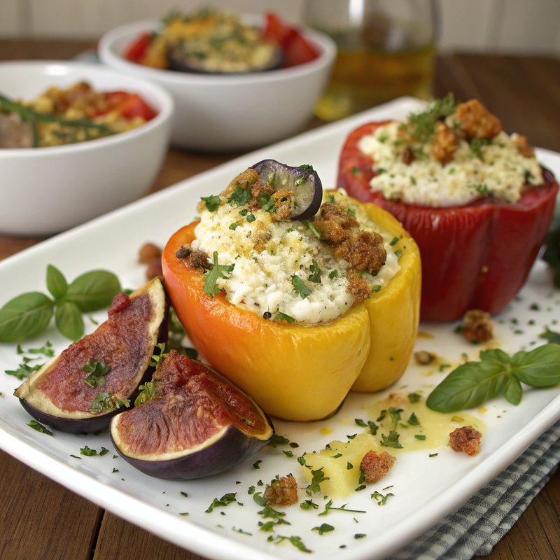 Fig and Ricotta Stuffed Bell Peppers