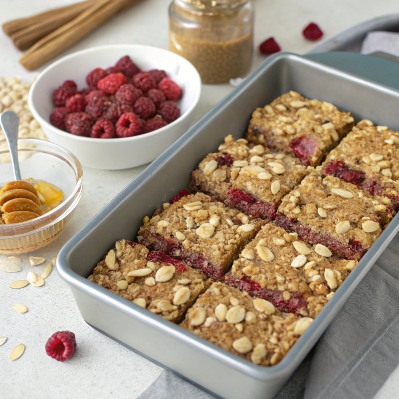 Raspberry Almond Granola Bars