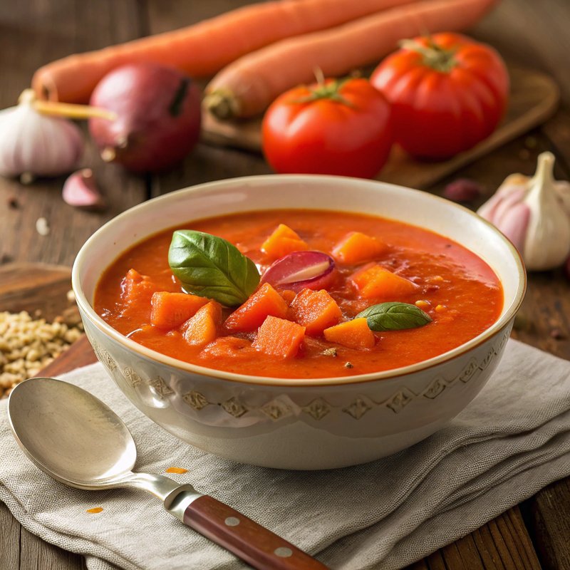 Vibrant Carrot and Tomato Soup