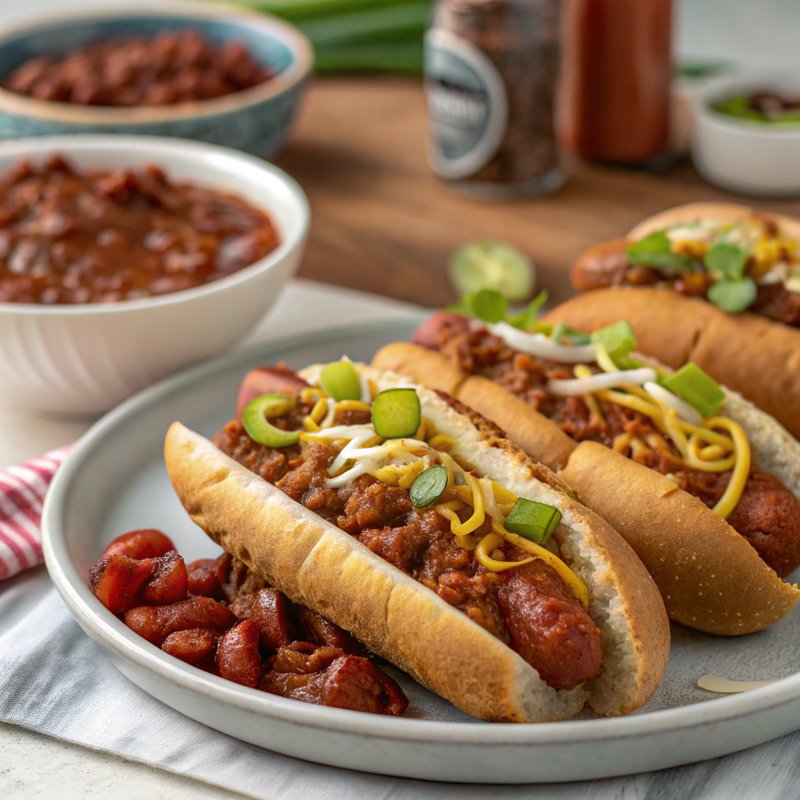Vegan Chili Cheese Dogs