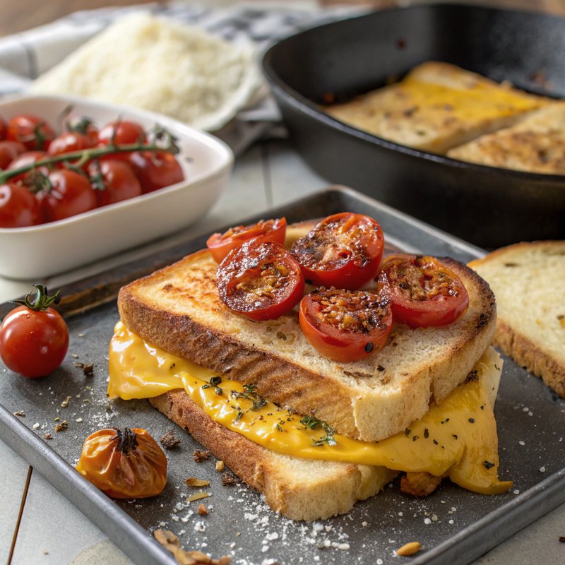 Gourmet Grilled Cheese with Roasted Tomatoes