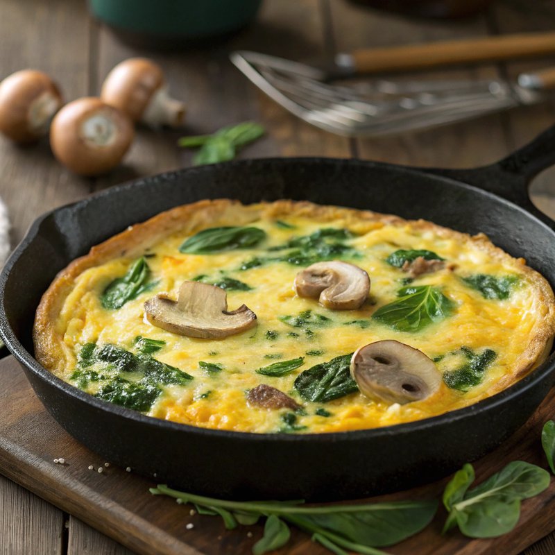Hearty Spinach and Mushroom Frittata