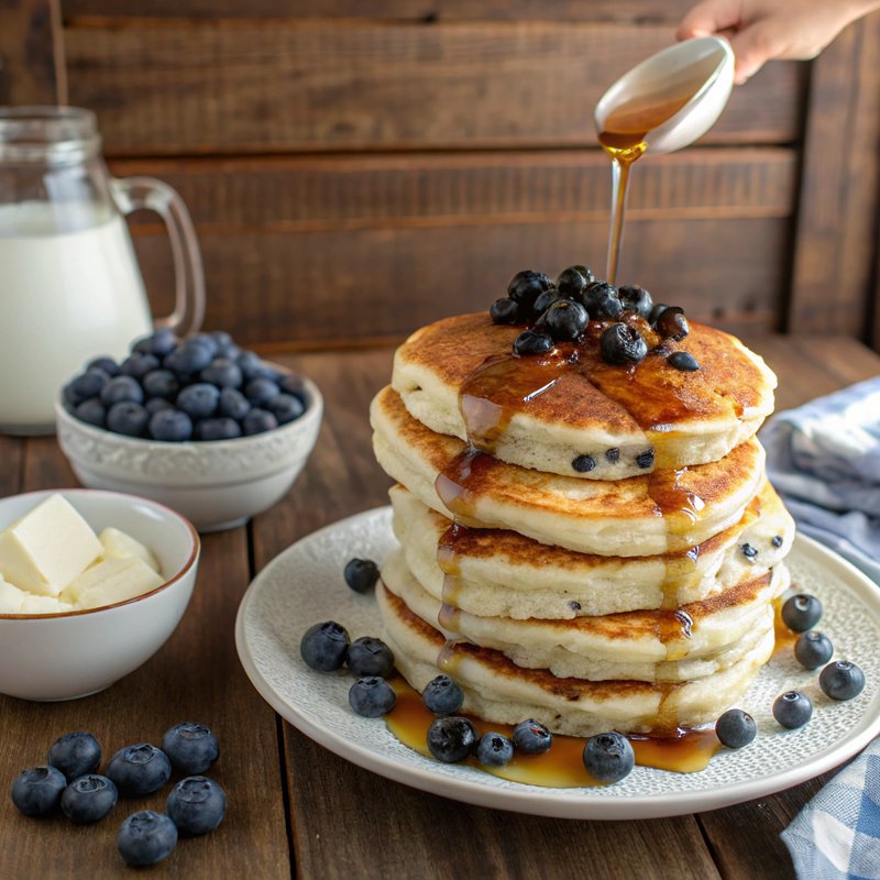 Fluffy Blueberry Pancakes