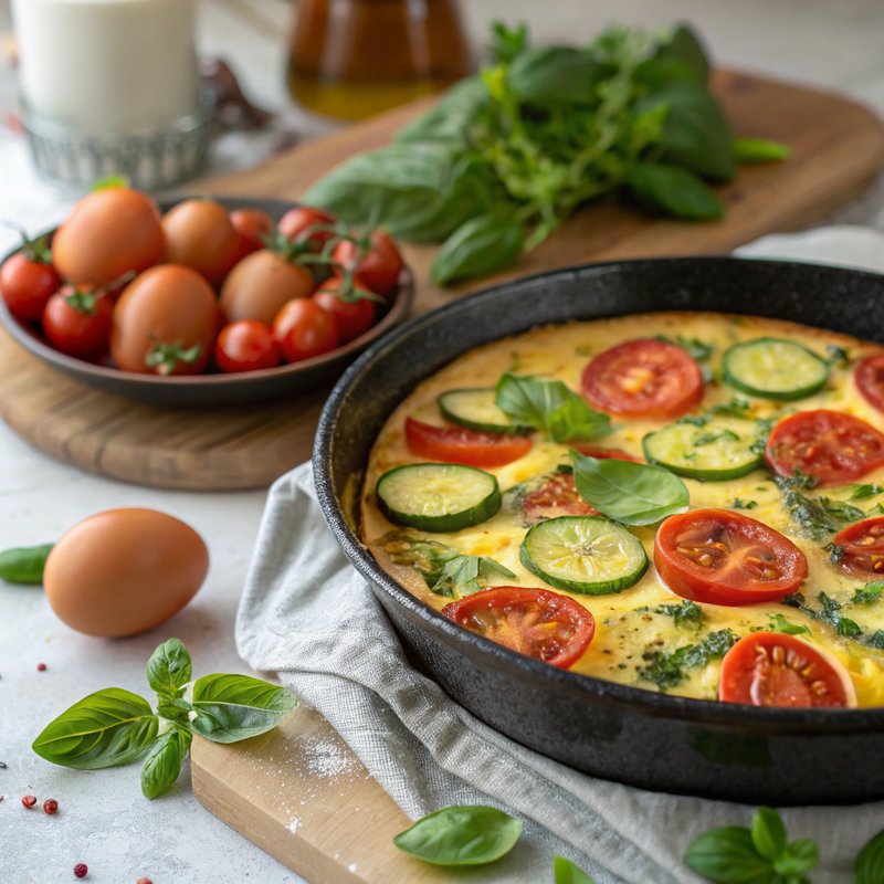 Tomato and Cucumber Frittata