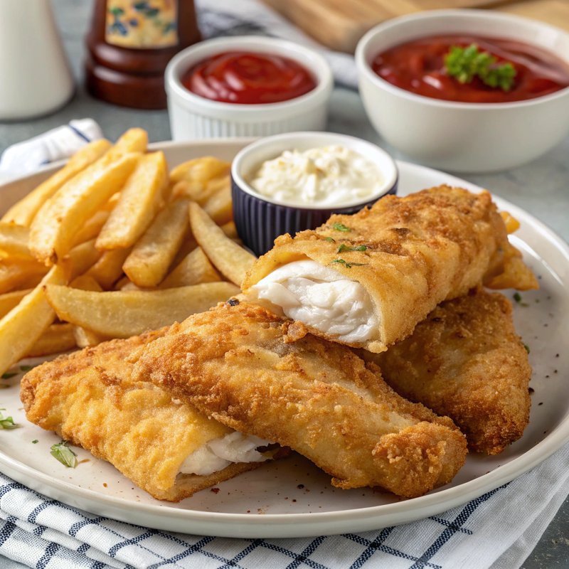 Crispy Air Fryer Fish and Chips