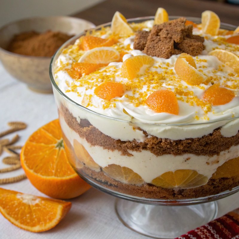 Orange and Gingerbread Trifle
