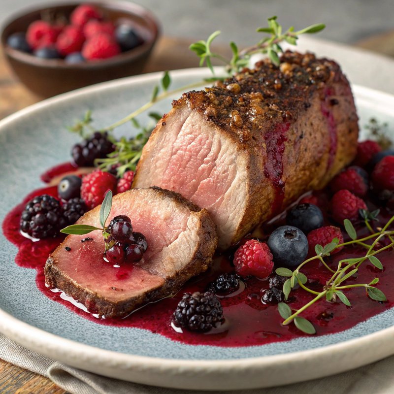 Elk Tenderloin with Berry Sauce