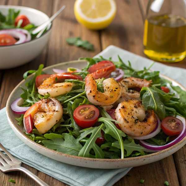 Enhanced Arugula and Grilled Shrimp Salad