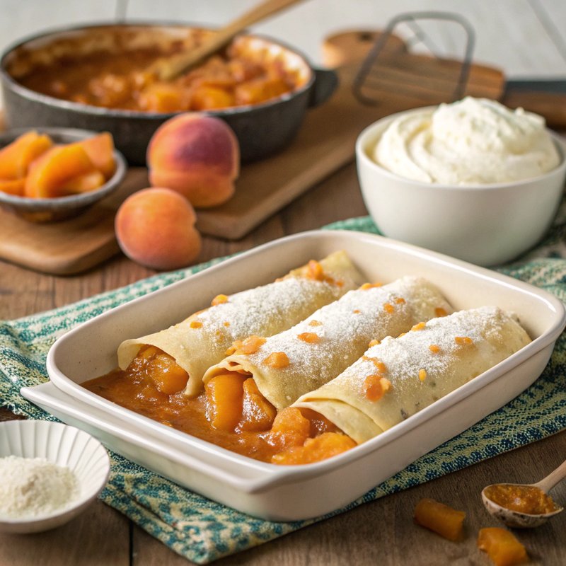 Apricot Cobbler Enchiladas