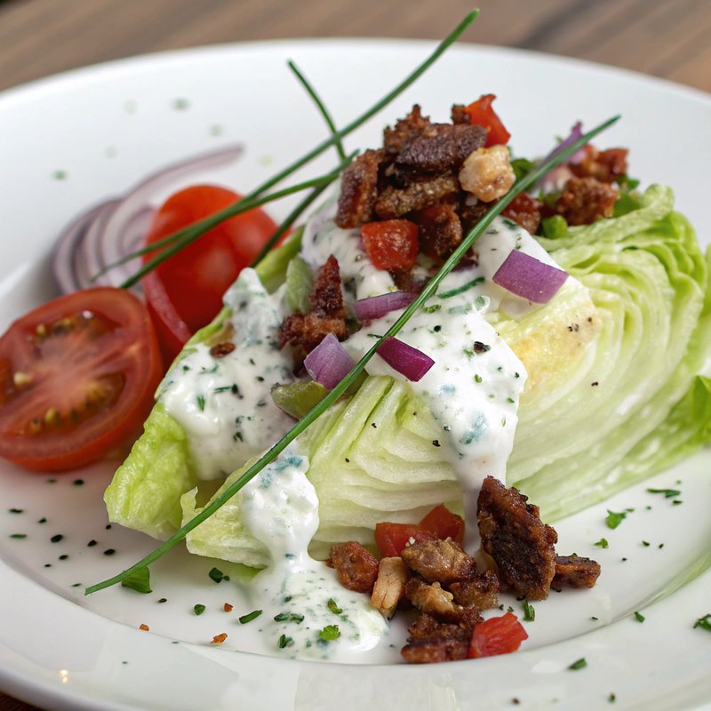 Classic Wedge Salad with Homemade Blue Cheese Dressing