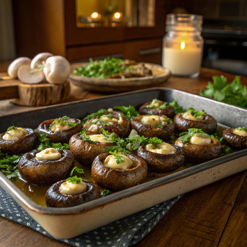 Garlic Butter Roasted Mushrooms