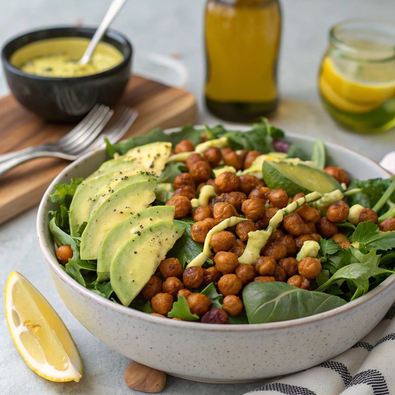 Roasted Chickpea and Avocado Salad
