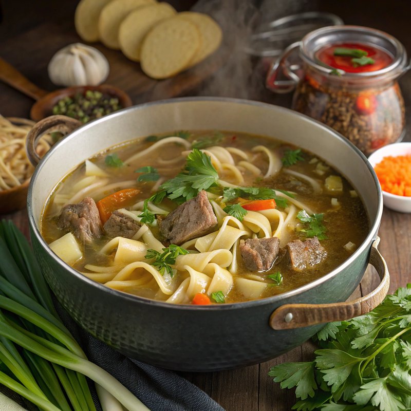 Tsagaan Sholmor - Mongolian Lamb Noodle Soup