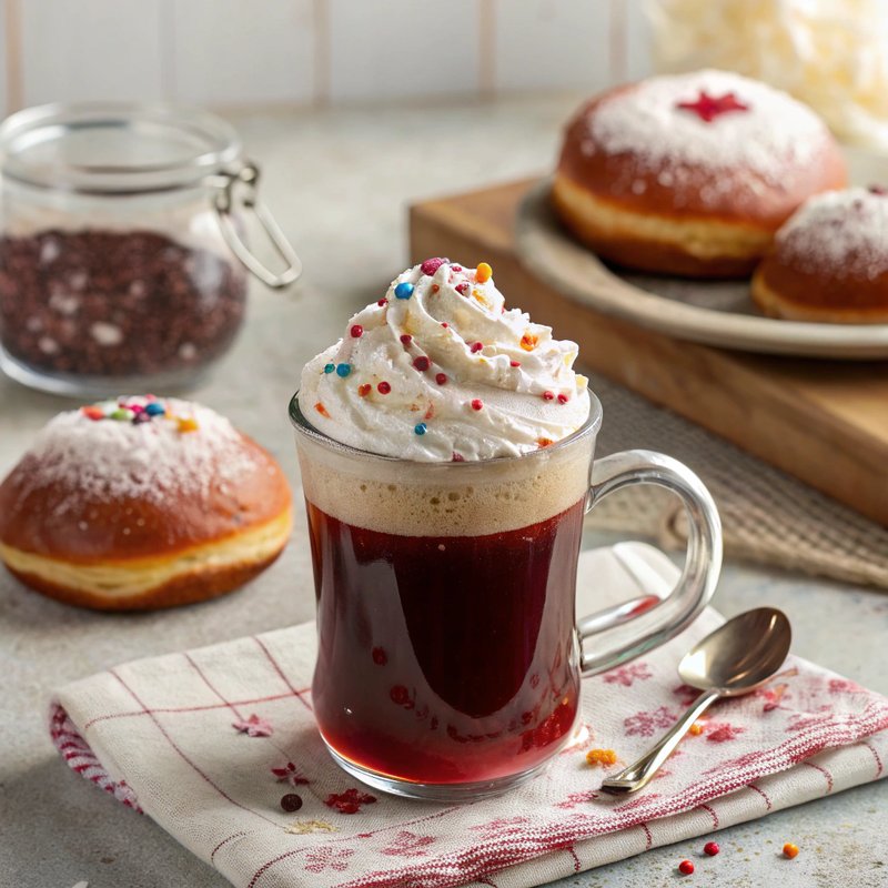 Sufganiyah Jelly Donut Coffee