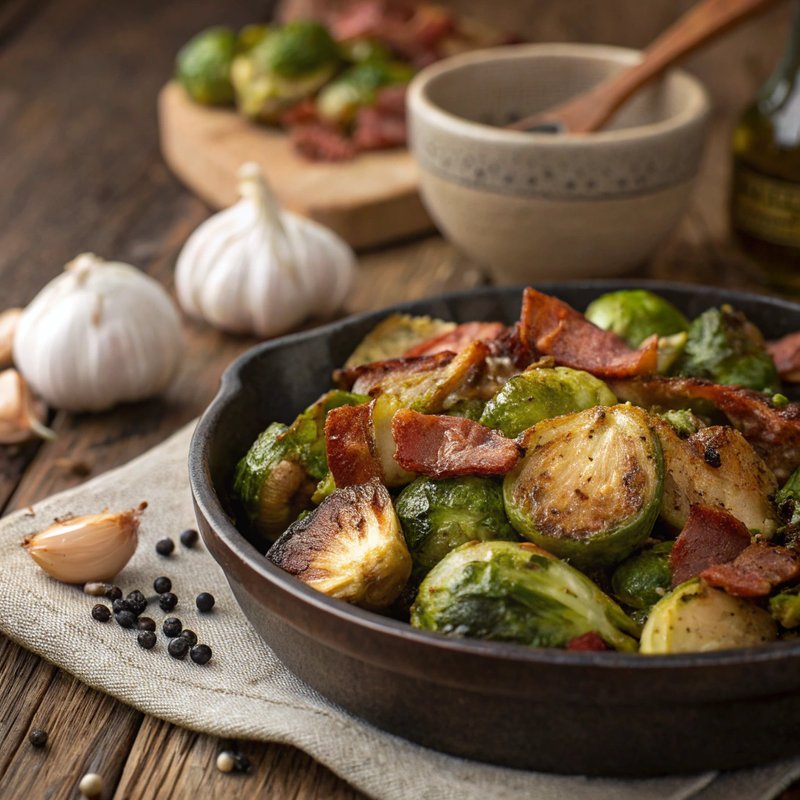 Crispy Bacon and Roasted Brussels Sprouts