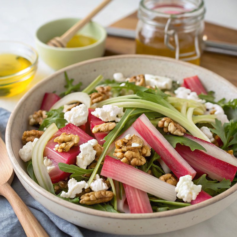 Rhubarb and Fennel Salad with Goat Cheese